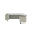 Mirella™ L-Shaped Configuration Desk, BBB/BF White Ash - Safco