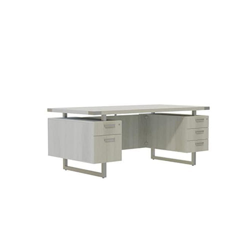 Mirella™ Free Standing Desk, BBB/BF White Ash - Safco