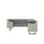 Mirella™ L-Shaped Configuration Desk, BBB/BF Stone Gray - Safco