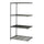 Safco Industrial Wire Shelving Add-On Unit - 36'' x 24'' x 72'' - 4 x Shelf(ves) - 1250 lb Load Capacity - Leveling Glide, Adjustable Shelf - Black - Powder Coated - Steel - Assembly Required