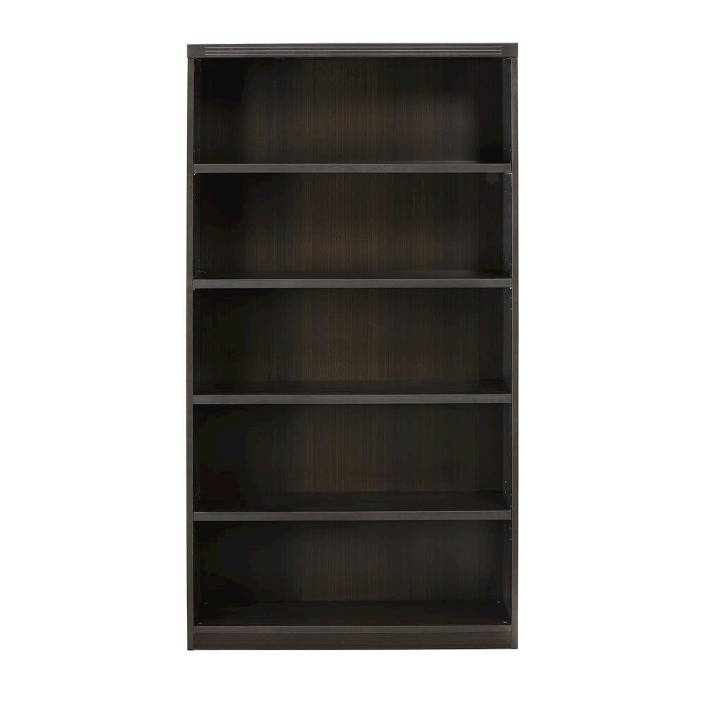 Aberdeen Series Five-Shelf Bookcase, 36w x 15d x 68-3/4h, Mocha - Safco Mayline