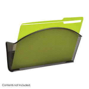 Onyx™ Magnetic Mesh Single File Pocket (Qty. 6) - Black - Safco