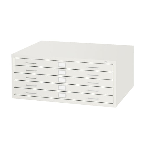 5-Drawer Steel Flat File for 24'' x 36'' Documents White - Safco