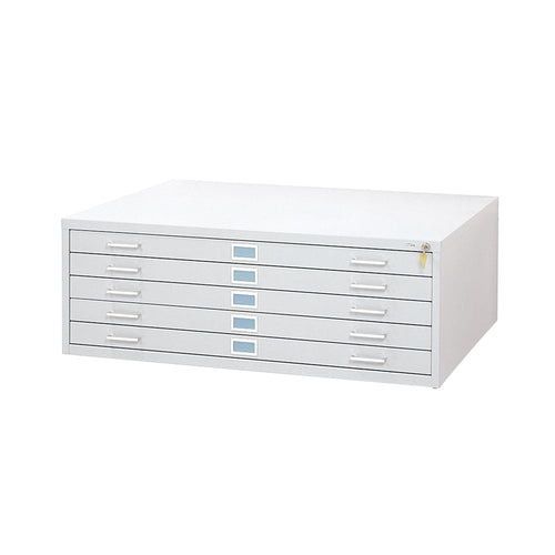 5-Drawer Steel Flat File for 30'' x 42'' Documents White - Safco