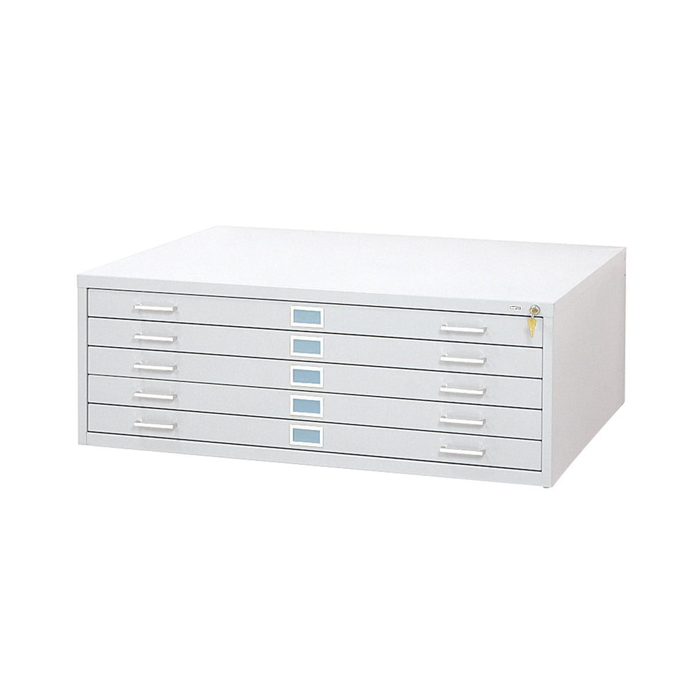 5-Drawer Steel Flat File for 36'' x 48'' Documents White - Safco