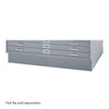 Base For Five-Drawer Stackable Steel Flat Files, 53-1/2w x 38-3/4d, Gray - Safco