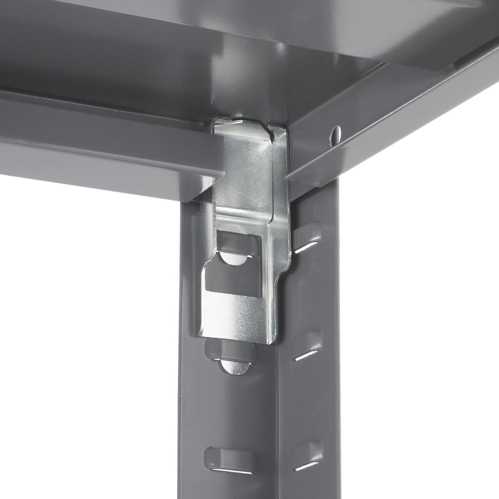 Safco Industrial Shelf - 48'' x 18'' x 85'' - 6 x Shelf(ves) - 5700 lb Load Capacity - Durable - Dark Gray - Powder Coated - Steel - Assembly Required - Safco Products