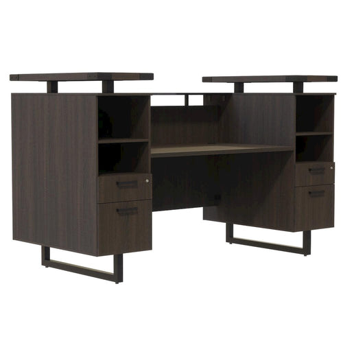Mirella™ Reception Desk with Glass Countertop Southern Tobacco - Safco