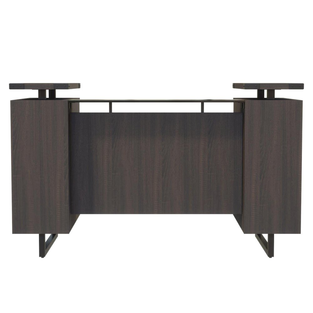 Mirella™ Reception Desk with Glass Countertop Southern Tobacco - Safco