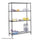 Safco Commercial Wire Shelving - 48'' x 18'' x 72'' - 4 x Shelf(ves) - 500 lb Load Capacity - Leveling Glide - Black - Powder Coated - Steel - Assembly Required