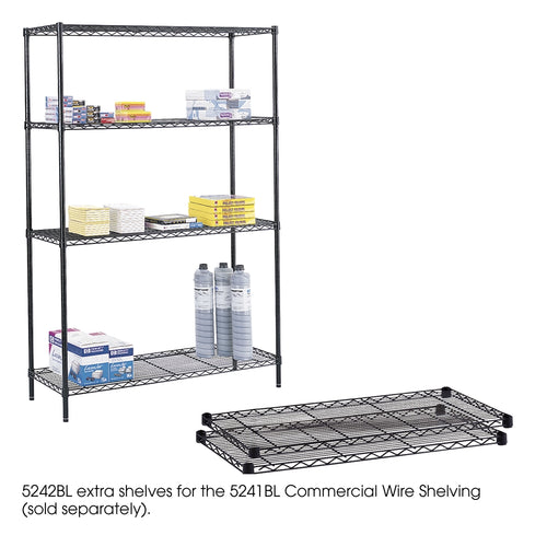 Commercial Extra Shelf Pack, 48 x 18'' Black - Safco