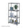 Safco Industrial Wire Shelving - 36'' x 18'' x 72'' - 4 x Shelf(ves) - Rust Proof, Leveling Glide, Adjustable Leveler, Adjustable Feet, Dust Proof - Black - Powder Coated - Steel, Plastic - Assembly Requ
