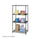 Safco Industrial Wire Shelving - 36'' x 24'' - 4 x Shelf(ves) - 2500 lb Load Capacity - Leveling Glide, Dust Proof, Adjustable Shelf, Durable - Black - Powder Coated - Steel - Assembly Required