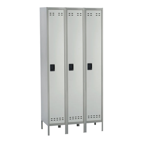Single Tier Locker 3 Column Gray - Safco