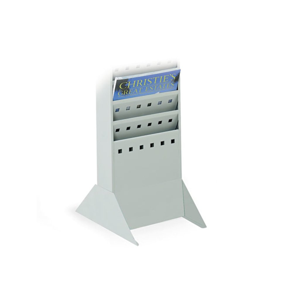 Steel Base for Magazine Rack, Gray, 10w x 14d x 5-1/4, Gray - Safco