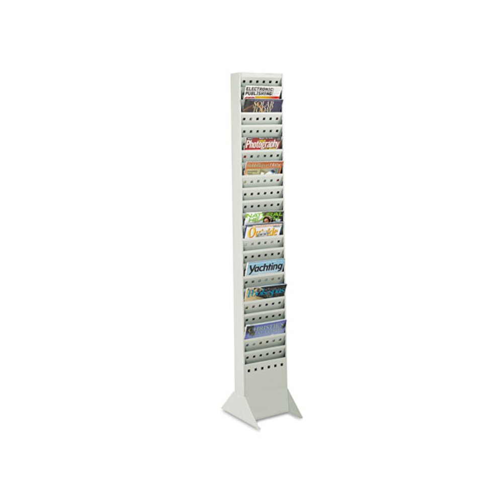Steel Base for Magazine Rack, Gray, 10w x 14d x 5-1/4, Gray - Safco