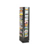Steel Rotary Magazine Rack, 92 Compartments, 14w x 14d x 68h, Black - Safco