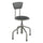 Diesel Industrial Stool w/Back, Low Base, Black Leather Seat/Back Pad - Safco Products