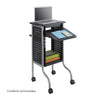 Scoot Presentation Cart - 4 Casters - Steel Frame - Black - Safco
