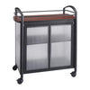 Safco Impromptu Refreshment Cart - 440.92 lb Capacity - 4 Casters - 2.50'' Caster Size - Steel - x 34'' Width x 21.3'' Depth x 36.5'' Height - Steel Frame - Black - 1 Each