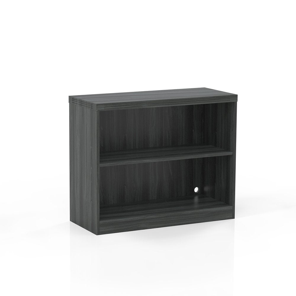2 Shelf Bookcase (1 fixed shelf), Gray Steel - Mayline