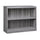 2 Shelf Bookcase (1 fixed shelf), Gray Steel - Mayline