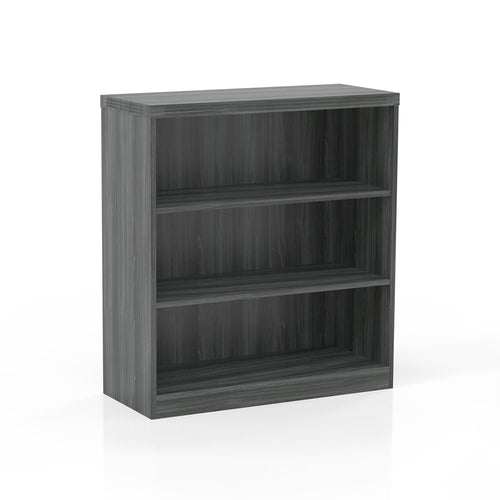 3 Shelf Bookcase (1 fixed shelf), Gray Steel - Mayline