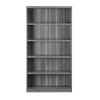 5 Shelf Bookcase (1 fixed shelf), Gray Steel - Mayline