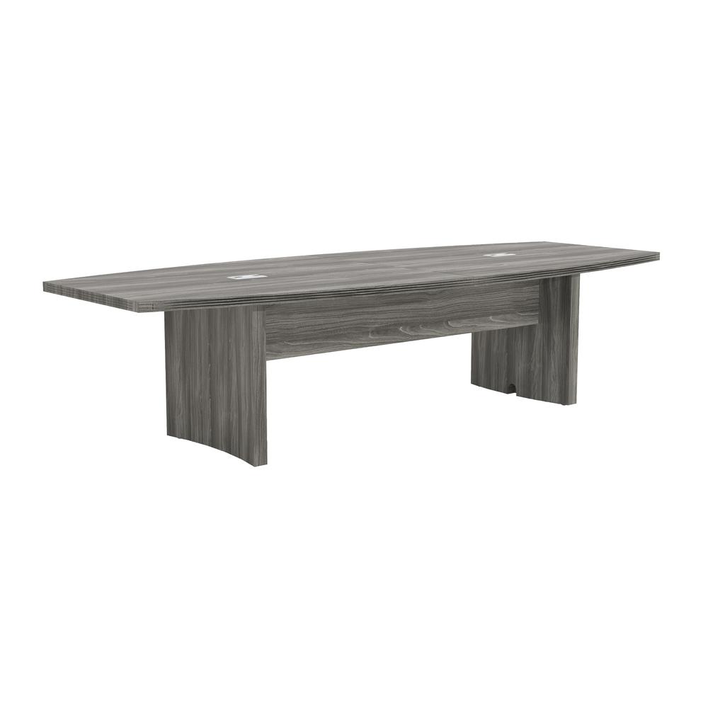10' Conference Table, Boat Surface, Gray Steel - Mayline