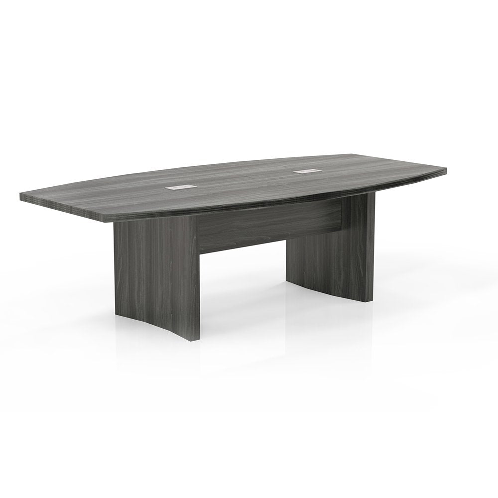 8' Conference Table, Boat Surface, Gray Steel - Mayline