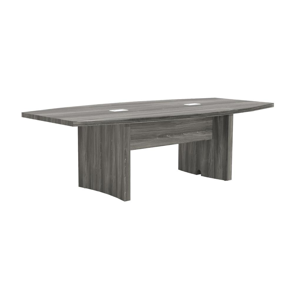 8' Conference Table, Boat Surface, Gray Steel - Mayline