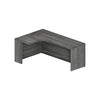 72'' Left Extended Corner Table, Gray Steel - Mayline