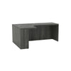 72'' Left Extended Corner Table, Gray Steel - Mayline