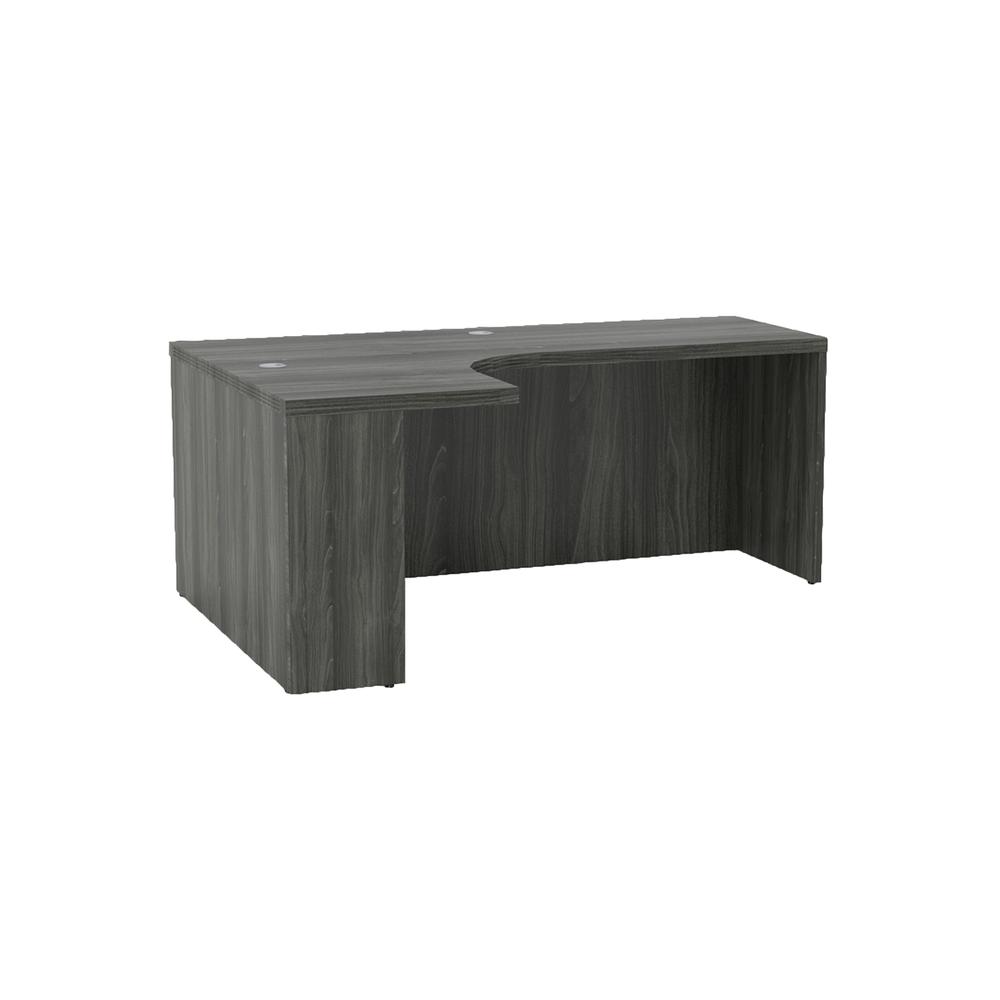 72'' Left Extended Corner Table, Gray Steel - Mayline