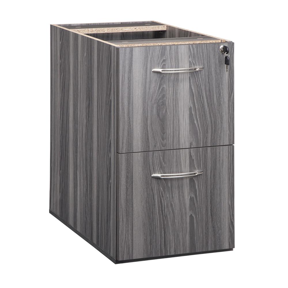 Desk FF Ped, Gray Steel - Mayline