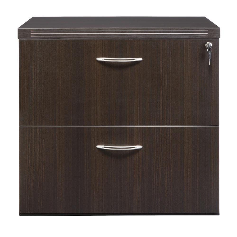 Aberdeen Series Freestanding Lateral File, 36w x 24d x 29½h, Mocha - Mayline