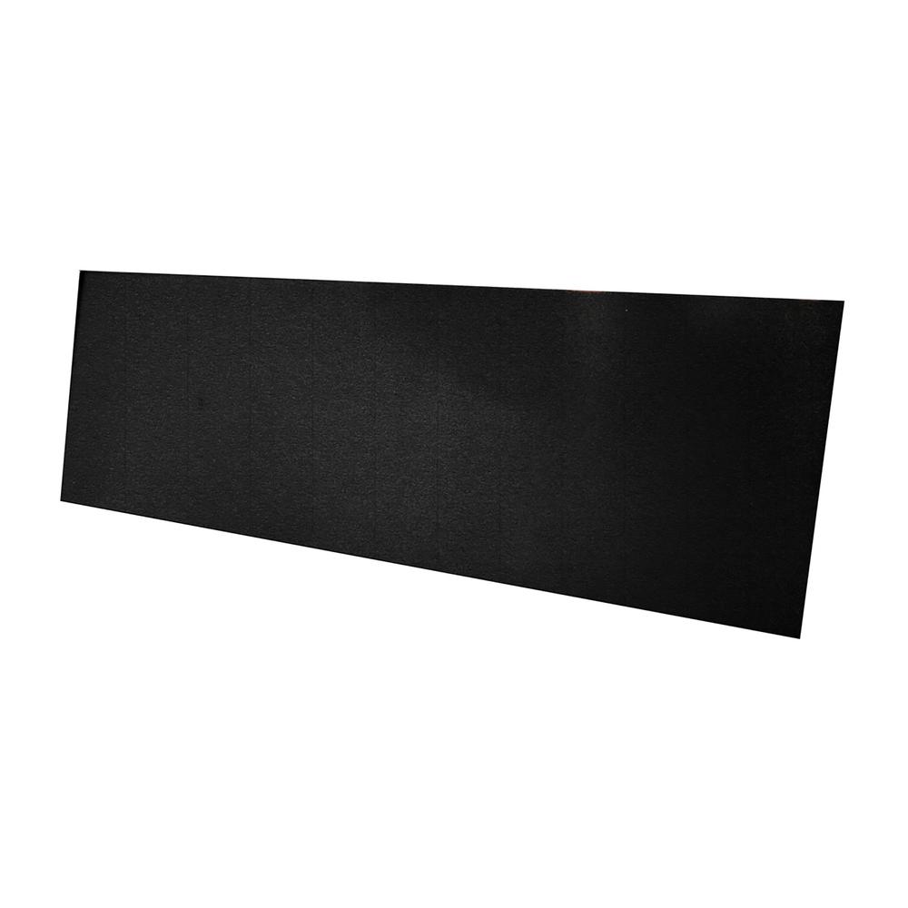 Mayline Aberdeen Fabric Tack Panel - 0.5'' x 69.6'' x 19.3'' - Fluted Edge - Material: Particleboard - Finish: Black, Laminate