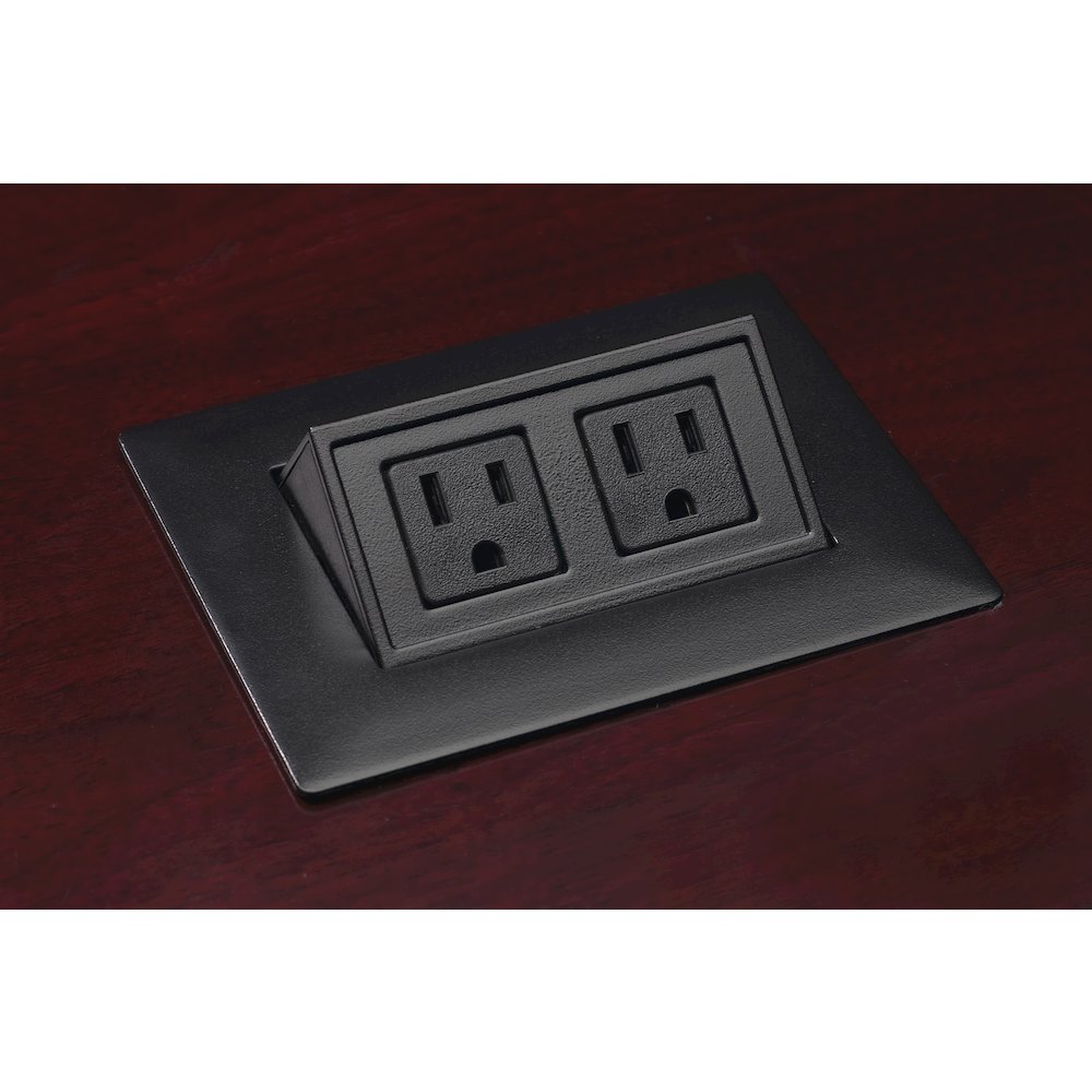 Power Module with 2 Power Outlets (Black) - Mayline