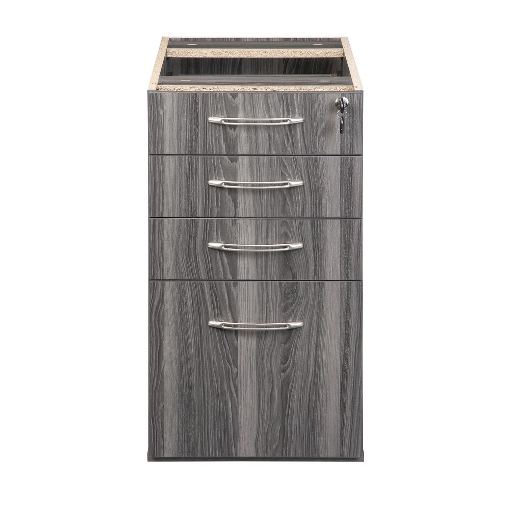 Desk PBBF Ped, Gray Steel - Mayline