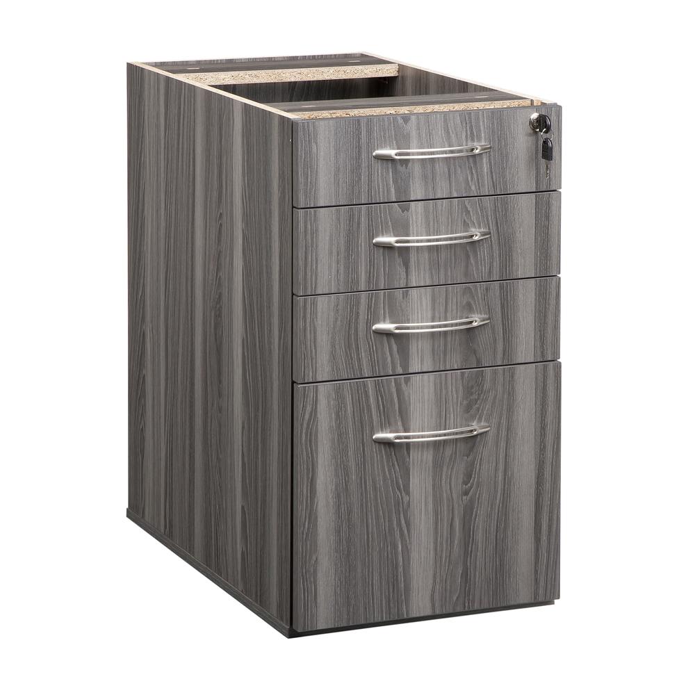 Desk PBBF Ped, Gray Steel - Mayline
