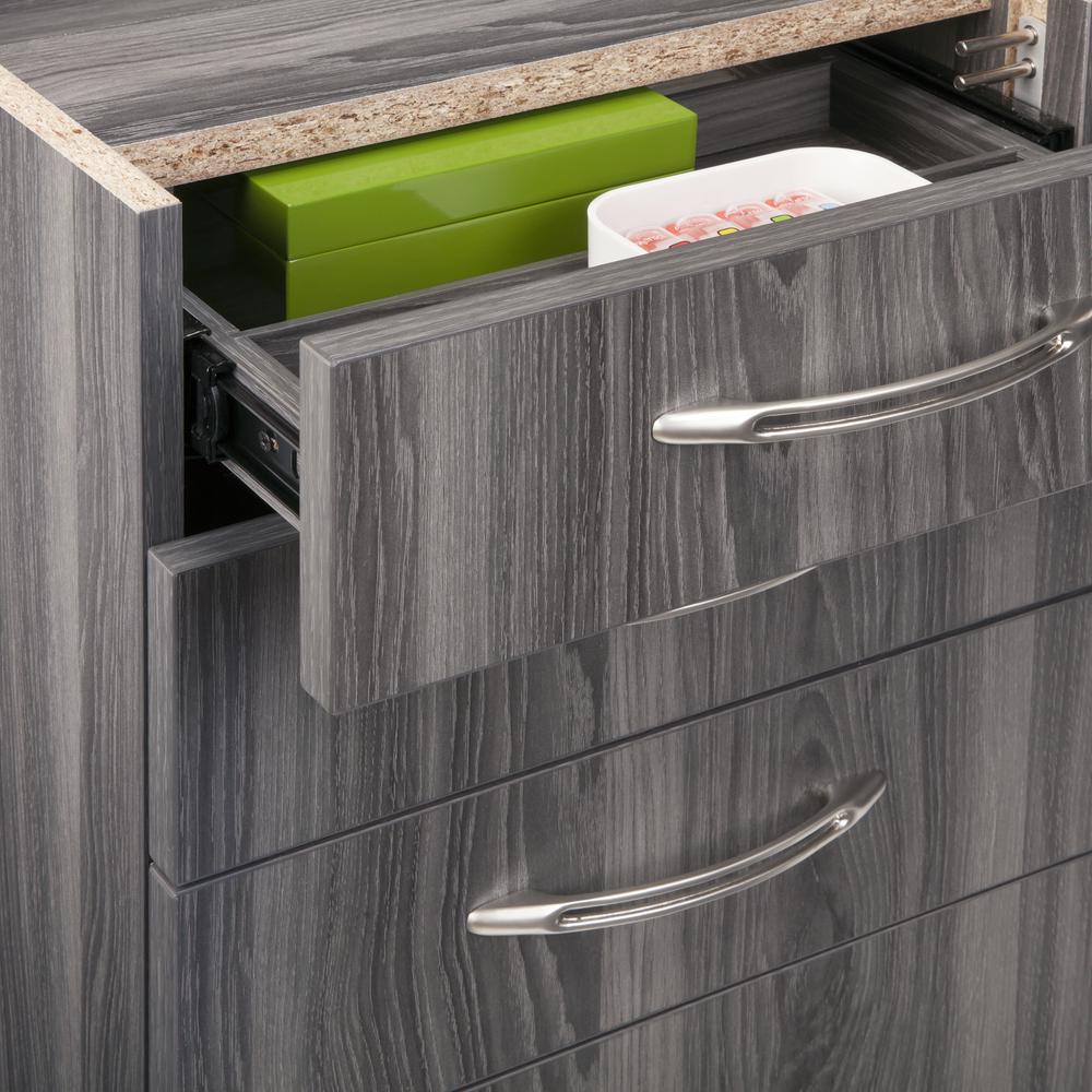 Desk PBBF Ped, Gray Steel - Mayline