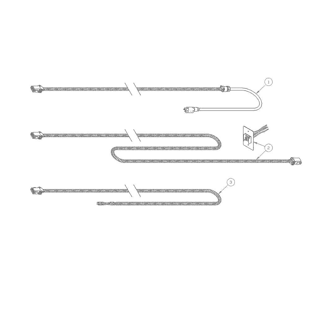 Training Table Power Infeed Option (Hardwire Infeed, 72'' with black wrap Limit 20 tables linked) - Mayline