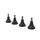 Chair Glides, 2 in. - 4 Pack - Black - Safco