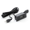 Power Module with 2 Power and 2 USB Outlets, 1 Daisy Chain Black - Safco