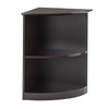 Bookcase (2 Shelf 1/4 - Round), Mocha - Safco
