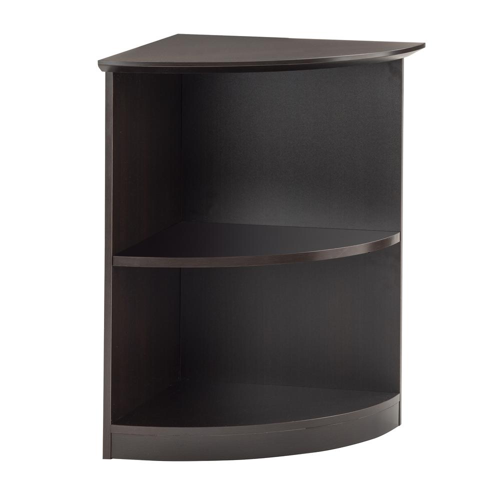 Bookcase (2 Shelf 1/4 - Round), Mocha - Safco