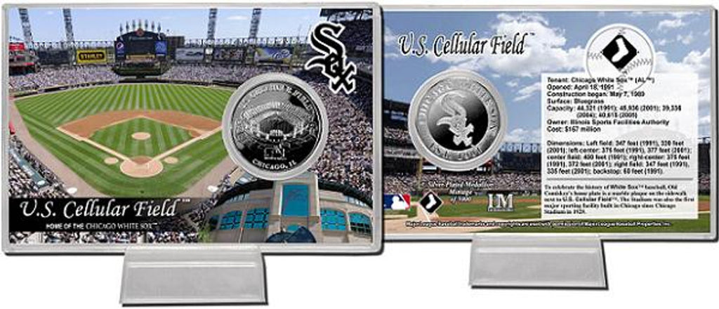 Chicago White Sox US Cellular Field Silver Plate Coin Card - The Highland Mint