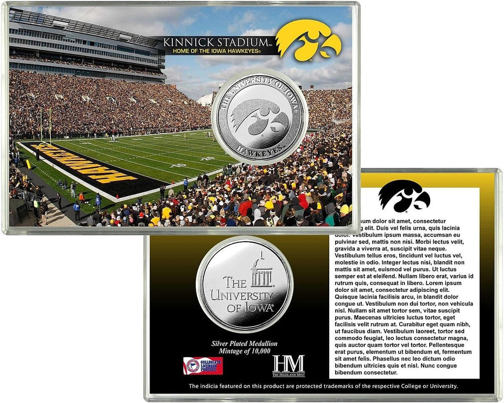 Iowa Hawkeyes Silver Coin Card - Stadium  Special Order -