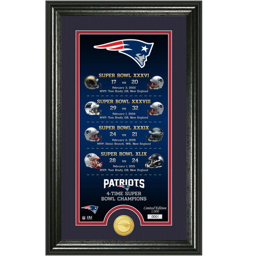 New England Patriots Legacy Bronze Coin Photo Mint -