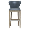 Dorsey Faux Leather Bar Stool Drift Wood Legs - New Pacific Direct